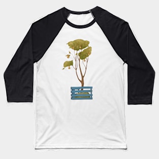 Pear tree planted in a blue box. Baseball T-Shirt